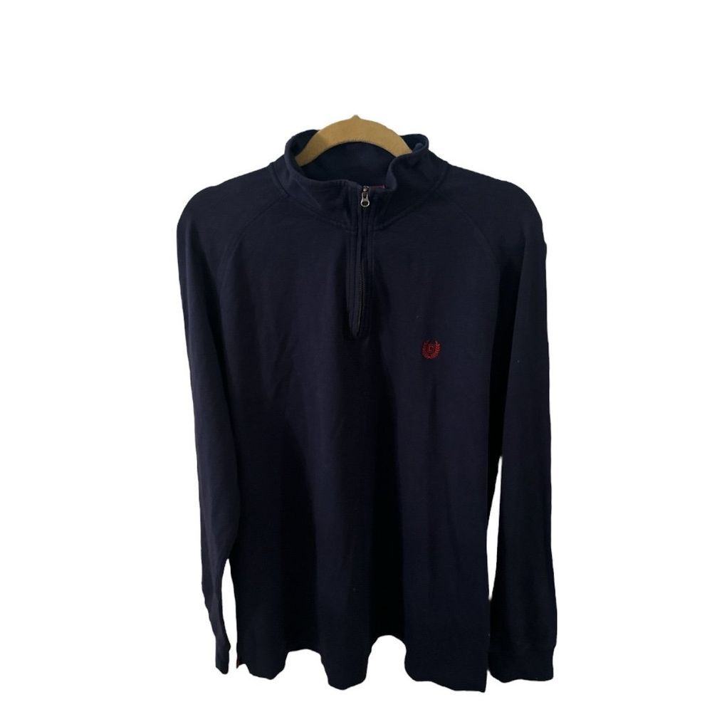 Chaps Quarter Zip Pullover Sweater Long Sleeve Casual Comfy Top